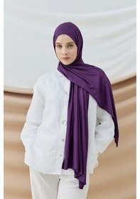 Resim Aminenesil Modakaşmir Mürdüm Renk Penye Şal 