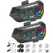 Resim Lemestar "bluetooth 5.3 Motosiklet Kask Kulaklığı - 500m Walkie Talkie, 32 Saat Çalışma, Ipx6 Su Geçirmez" 