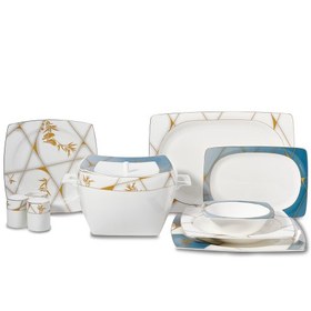 Resim Korkmaz Bone Selection 60 Parça Kare Yemek Takımı A8454 