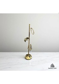 Resim İsaoğlu Yapı Gold Tuvalet Kağıtlığı Gold Tuvalet Fırçası Gold Havluluk Ayaklı Komple Set Pirinç Materyal Gold 