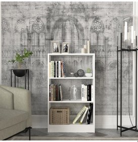 Resim Dekorister Cella 3 Raflı Kitaplık Beyaz 