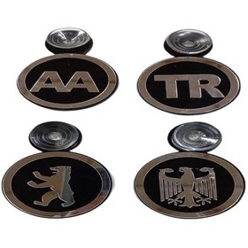 Resim 4'Lü Set Aynalı Vantuzlu Pleksi Arma (525821568) 
