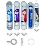 Resim Pemax Water Solutions Kapalı Kasa Su Arıtma STD 5'li reVerse osmosis Mebran Gümüş İyonlu Tatlandırıcı Set 