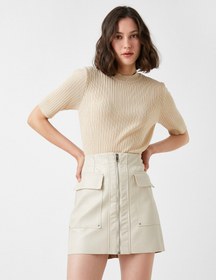 Resim Triko Kazak Ribanalı Kısa Kollu Kaşmir Dokulu 