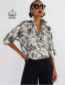 Resim Hello Moda Saten Büyük Beden Bluz 267605043 Beyaz 