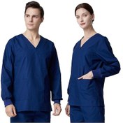 Resim Sones Erkek Scrub Pet Diş İş Kıyafetleri Uzun Kollu Üst + Pantolon Seti Tibet Mavisi 