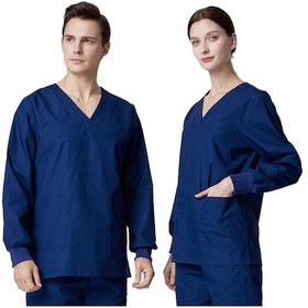 Resim Sones Erkek Scrub Pet Diş İş Kıyafetleri Uzun Kollu Üst + Pantolon Seti Tibet Mavisi 