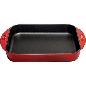 Resim Sürel 23x31 Döküm Derin Tepsi Kırmızı 