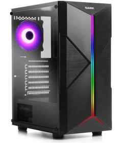 Resim Dark X-Force 400W 80+. 3X Fan. Argb Led Şeritli Usb3.0 Full Akrilik Bilgisayar Kasası 
