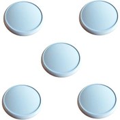 Resim 5 Adet Çocuk Odası Tekli Düğme Mobilya Kulp Çap 55 Mm Beyaz 