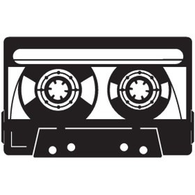 Resim habune Nostaljik Kaset Sticker 20 X 12 Cm 