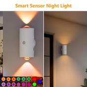 Resim Hareket Sensörlü Akıllı LED Gece Lambası, RGB Gradyan Ayarlanabilir Duvar Lambası, USB Şarj Edilebilir İç Mekan Ortam Aydınlatması, Kolay Kurulum için Manyetik Taban, 1500mAh Lityum Pil, Giriş Yolu, Komodin, Masa, Dolap için İdeal - Su Geçirmez Değil, ≤36V, Giriş Yolu Aydınlatma | Çağdaş Dekor | Akıllı Ev Aydınlatması, Yatak Odası için LED Işıklar 