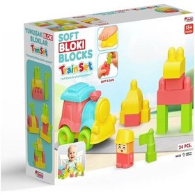 Resim 04122 Yumuşak Bloki Bloklar Tren Set 24 Parça 