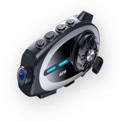 Resim Q29 Ipx6 Su Geçirmez Kameralı Kask Kulaklığı 500m İnterkom Bluetooth 5.4 Motosiklet İçin 