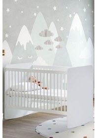 Resim BW1020 - Sallanır Sabitlenir Pratik Kademeli Bebek Beşik Beyaz 60x120 Beyaz 