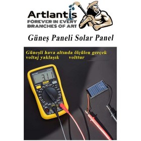 Resim Güneş Paneli Solar Panel 4x8 Cm 3 Volt 100 Ma 1 Adet Güneş Enerjisi Okul Sınıf Deney Çalışmaları 