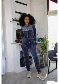 Resim Akbeniz Kadın Kadife Kapşonlu Eşofman Takım 9054 