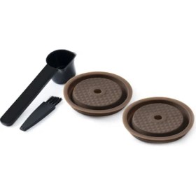 Resim Blueleskyy Nespresso Vertuo ve Vertuoline Kapsülleri Için 2 Adet Yeniden Kullanılabilir Kapak, Yeniden Doldurulabilir ve Uyumlu Silikon (Yurt Dışından) 