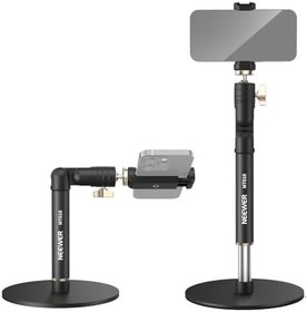 Resim NEEWER Masa Cep Telefonu Tutacağı Kelepçe Ayarlanabilir Telefon Tutucusu Ofis Masası için iPhone Samsung ile Uyumlu Video ve Film Kayıtları için 360° Bilyalı Başlık Katlanabilir Kol Ağırlıklı Metal 