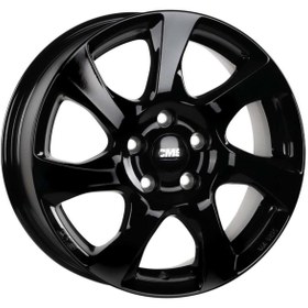 Resim CMS -1060-03 6.5x16" -4x108 ET37.5 63.4 Complete Black Gloss Jant (4 Adet) 