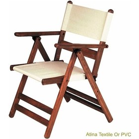 Resim Motoryagmarket Bahçeme Marmaris Pvc Katlanır Ahşap Bahçe Balkon Sandalyesi 
