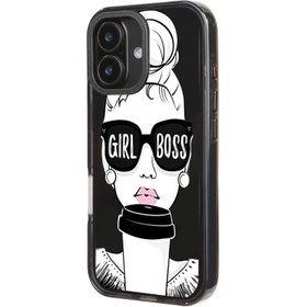Resim iPhone 17 Girl Boss Telefon Kılıfı - Magsafeli Artycase / Magsafeli Artycase - Cool Black 