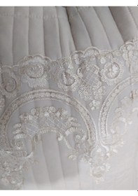 Resim Yatak Örtüsü Zümrüt Tek Kişilik Dantelli Toz Pembe %80 Pamuk El Yapım 