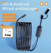 Resim Genel Markalar Endoskop Yılan Video Kamera Ios Ve Android Uyumlu Led’li 10 Metre 8 Mm Sert Kablo 2mp - 