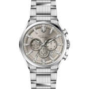 Resim Quantum PWG1094S.372 Tüm Fonksiyonlar Aktif Safir Camlı Çelik Kordon Çelik Kasa 10 Atm Suya Dayanıklı Metalik Renk Erkek Kol Saati 