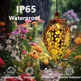 Resim IP65 Güneş Su Damlası Feneri - Yüksek Kaliteli Açık Hava Bahçe Işığı, Canlı Renkli Desenler, Patio, Doğum Günü Partileri ve Tatil Dekoru için Mükemmel, Güneş Enerjili Hediye Fikri, Güneş Enerjili Açık Hava Dekorasyonları, Patio Aydınlatması, Su Damlası Tasarımı, Dayanıklı Aydınlatma 