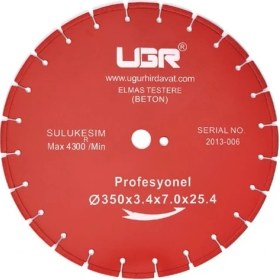 Resim Ugr Elmas Daire Testere (Beton) 400X25.4X4.0X2.6MM 