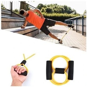 Resim Buffer 8 Şeklinde Direnç Bandı Yoga Plates Ve Vücut Geliştirme Egzersiz Bandı Çok Renkli 