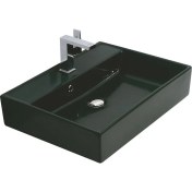 Resim Alvit Archıtect 38 x 50 cm Tezgah Üstü Lavabo Parlak Siyah 
