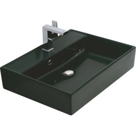 Resim Alvit Archıtect 38 x 50 cm Tezgah Üstü Lavabo Parlak Siyah 