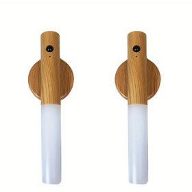 Resim 2 adet LED Hareket Sensörlü Duvar Lambası, USB Şarj Edilebilir 300mAh Pil, Ofis Koridorları, Dolaplar, Ev Banyoları için Kolay Kurulumlu Duvar Montajlı Gece Lambaları - Ev ve Ofis Kullanımı için İdeal, Ofis Aydınlatması | Modern Duvar Lambası | Şık Duvar Lambası 