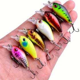 Resim 6/9/15 adet Crankbait Balıkçılık Yemi, Yapay Sert Yemi Taklit Eden, Sahte Yem, Bass Alabalık Tatlısu Tuzlu Su Balıkçılık Ekipmanları 