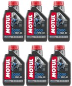Resim Motul 3000 4t 10w-40 6'lı 1 Lt Motosiklet Motor Yağı 