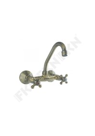 Resim Fkn Koç Duvardan Antik Lavabo Bataryası 