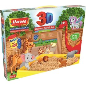 Resim HEROES 3d Kalıplı Orman Hayvanları Kinetik Kum Set 1000 Gr Kum-038 
