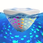 Resim Yüzen Balık Projeksiyonlu 1 adet LED Havuz Işığı, Gölet için IP67 Çok Renkli Su Altı Çeşme Işıkları, Küvet Eğlencesi ve Parti Dekoru, Pil Gücüyle Çalışan (3 * AAA Dahil Değildir) Disko Havuz Partileri için Canlı Balık Tasarımı, Su Altı Aydınlatması Canlı LED Işık 