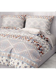 Resim Monohome Premium Luxury Çift Kişilik Nevresim Takımı 3d Pamuk Saten Patchwork-1566 - Lastikli Çok Renkli 