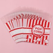 Resim 50/100 adet, Popcorn Temalı Şeffaf Kendinden Yapışkan Hediye Çantaları, Mutlu Doğum Günü Kendinden Yapışkan Hediye Çantaları, Hediye Ambalaj Malzemeleri, Parti Favor Çantaları 