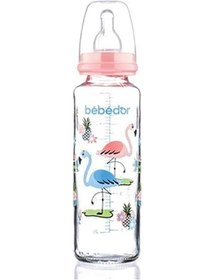 Resim Bebedor B-31302 Desenli Cam Biberon 250 ML Pembe 