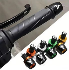 Resim Hightower Siyah 2 Adet Evrensel Motorcycle Handlebar Tapası Alüminyum Alaşım Tutma Kolu Kapakları 