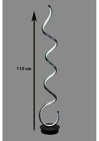 Resim Koal Avize Lara Lambader Siyah Renk Modern Tasarım Gün Işığı Led Salon - Yatak Odası Led Lambader Siyah 