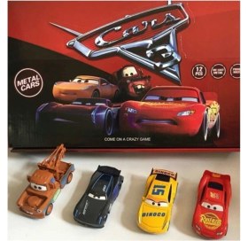 Resim Şimşek Mcqueen U-Toys Şimşek Mcqueen Cars Mater Oyuncak Metal Arabalar 4'lü Set 