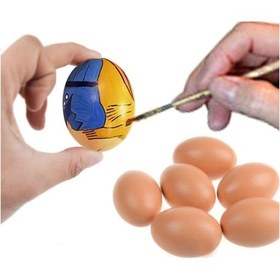 Resim Yapay Yumurta Dekoratif Sahte Yumurta 8adet 4beyaz 4kahverengi 