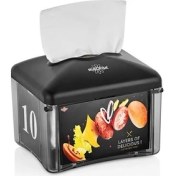 Resim Rulopak Reklamlı Tekçek Mini Peçete Kağıdı Dispenseri Siyah 