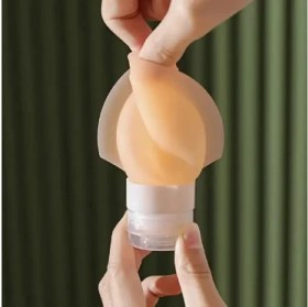 Resim Turuncu Tekli Silikon Seyahat Şampuan Şişesi 