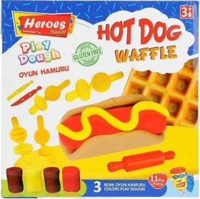 Resim Pileli Store ERN-584 Heroes Orta Kutulu Burger Oyun Hamuru Seti 